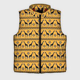 Мужской жилет утепленный 3D с принтом Жирафы. Сафари в Курске,  |  | африка | жираф | жирафы | песок | сафари
