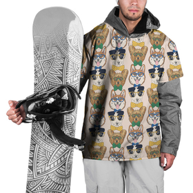 Накидка на куртку 3D с принтом Собачки хипстеры в очках в Петрозаводске, 100% полиэстер |  | джек рассел | йорк | йоркширский терьер | корги | модные собаки | паттерн | собаки | собаки в очках | собачка | хипстеры