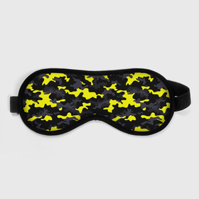 Маска для сна 3D с принтом Камуфляж Чёрно Жёлтый , внешний слой — 100% полиэфир, внутренний слой — 100% хлопок, между ними — поролон |  | black | camo | yellow | жёлтый | камуфляж | сamouflage | чёрный