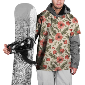 Накидка на куртку 3D с принтом Ретро цветы в Курске, 100% полиэстер |  | Тематика изображения на принте: flowers | классика | паттерн | цветочки | цветы