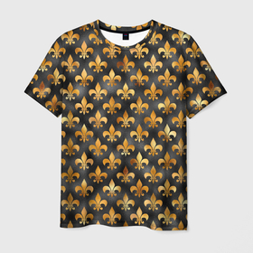 Мужская футболка 3D с принтом Классические золотые узоры паттерн в Белгороде, 100% полиэфир | прямой крой, круглый вырез горловины, длина до линии бедер | золото | золотой узор | классика | паттерн | узор