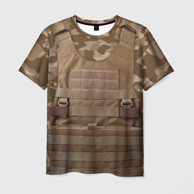 Мужская футболка 3D+ с принтом Бронежилет , 100% микрофибра | круглый вырез горловины, длина до линии бедер | Тематика изображения на принте: бронежилет | военная одежда | военное | камуфляж | милитари | патриот | патриотизм | россия | спецоперация | хаки