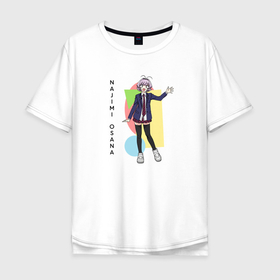 Мужская футболка хлопок Oversize с принтом Najimi Osana в Петрозаводске, 100% хлопок | свободный крой, круглый ворот, “спинка” длиннее передней части | аниме | девушка | имя | осана | персонаж | школьница