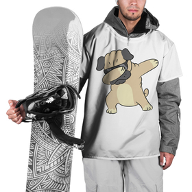 Накидка на куртку 3D с принтом Дэббинг дог (мопс, Dabbing dog) в Кировске, 100% полиэстер |  | dab | dabbing | dance | dog | дэб | собака | танец