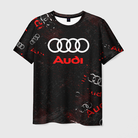 Мужская футболка 3D с принтом AUDI   АУДИ   SPORT   Паттерн. в Тюмени, 100% полиэфир | прямой крой, круглый вырез горловины, длина до линии бедер | 2020 | audi | auto | sport | авто | автомобиль | автомобильные | ауди | бренд | марка | машины | спорт