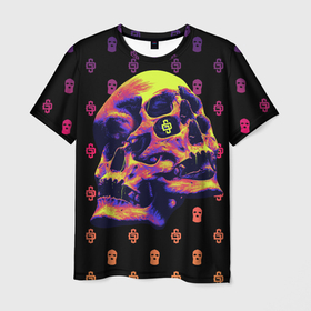 Мужская футболка 3D с принтом Черепа 2 Skull (Dope Street Market) в Белгороде, 100% полиэфир | прямой крой, круглый вырез горловины, длина до линии бедер | dope | skull | хайп | череп | черепа | шмот