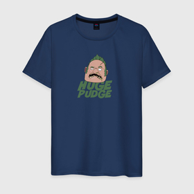 Мужская футболка хлопок с принтом Huge Pudge в Курске, 100% хлопок | прямой крой, круглый вырез горловины, длина до линии бедер, слегка спущенное плечо. | pudge | zxc | подарок | пудж | хук