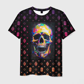 Мужская футболка 3D с принтом Черепа Skull Camo (Dope Street Market) в Белгороде, 100% полиэфир | прямой крой, круглый вырез горловины, длина до линии бедер | camo | dope | skull | хайп | череп | шмот