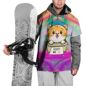 Накидка на куртку 3D с принтом Забери меня к себе в Тюмени, 100% полиэстер |  | Тематика изображения на принте: забери меня | кот | котенок | котик | кошка