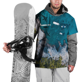 Накидка на куртку 3D с принтом SWIMMING WITH SHARKS в Кировске, 100% полиэстер |  | handeyework | акула | акулы | кит | лето | море | пляж | рыбы