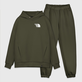 Мужской костюм хлопок OVERSIZE с принтом THE WI FI | LOGO ,  |  | Тематика изображения на принте: fi | the north face | tnf | wi | wifi | антибренд | бренд | вай фай | норт фейс