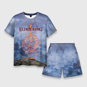 Мужской костюм с шортами 3D с принтом Elden Ring, Logo в Екатеринбурге,  |  | elden ring | игра элден ринг | кольцо элден | кольцо элдена | элден | элден ринг