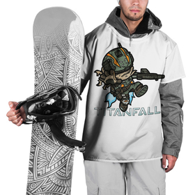Накидка на куртку 3D с принтом Титанфол арт мультяшный (TITANFALL) в Белгороде, 100% полиэстер |  | fall | titan | titanfall | робот | титан | титанфол
