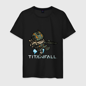 Мужская футболка хлопок с принтом Титанфол арт нарисованный карандашом (TITANFALL) , 100% хлопок | прямой крой, круглый вырез горловины, длина до линии бедер, слегка спущенное плечо. | fall | titan | titanfall | робот | титан | титанфол