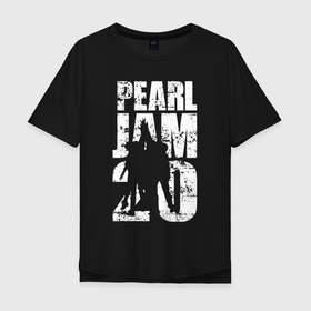 Мужская футболка хлопок Oversize с принтом Pearl Jam, группа в Новосибирске, 100% хлопок | свободный крой, круглый ворот, “спинка” длиннее передней части | jam | music | pearl | pearl jam | rock | группа | джем | музыка | пёрл | перл джем | пирл | рок