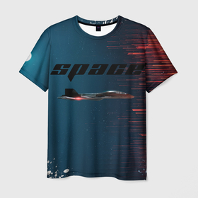 Мужская футболка 3D с принтом rocket speed в Екатеринбурге, 100% полиэфир | прямой крой, круглый вырез горловины, длина до линии бедер | rocket | space | speed | брызги | граффити | космос | ракета