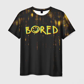 Мужская футболка 3D с принтом Bored | Glitch | Sherlock в Новосибирске, 100% полиэфир | прямой крой, круглый вырез горловины, длина до линии бедер | bored | glitch | serial | sherlock | sherlock bored | боред | глитч | сериал | телесериал | шерлок | шерлок холмс