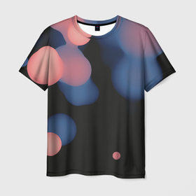 Мужская футболка 3D с принтом Мягкие капли в Тюмени, 100% полиэфир | прямой крой, круглый вырез горловины, длина до линии бедер | abstract | color | dye | paint | paints | texture | абстракция | брызги | колорит | краски | мягкие капли | текстура