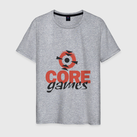 Мужская футболка хлопок с принтом Core Games в Белгороде, 100% хлопок | прямой крой, круглый вырез горловины, длина до линии бедер, слегка спущенное плечо. | gamers | games | арт | иллюстрация | логотип | мишень