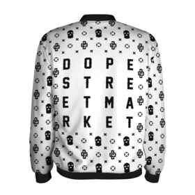 Мужской бомбер 3D с принтом Узор White Dope Camo (Dope Street Market) в Курске, 100% полиэстер | застегивается на молнию, по бокам два кармана без застежек, по низу бомбера и на воротнике - эластичная резинка | dope | балаклава | камуфляж | модные | узор | хайп | шмот