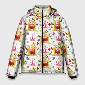 Мужская зимняя куртка 3D с принтом Желтый человечек в Екатеринбурге, верх — 100% полиэстер; подкладка — 100% полиэстер; утеплитель — 100% полиэстер | длина ниже бедра, свободный силуэт Оверсайз. Есть воротник-стойка, отстегивающийся капюшон и ветрозащитная планка. 

Боковые карманы с листочкой на кнопках и внутренний карман на молнии. | Тематика изображения на принте: детский | желтый человечек | клипарт | человечек | чудик
