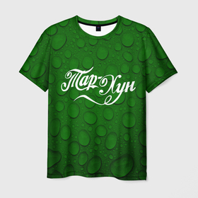 Мужская футболка 3D с принтом Тархун Кока кола в Тюмени, 100% полиэфир | прямой крой, круглый вырез горловины, длина до линии бедер | logo | soda | бренд | вода | газировка | зеленая | лого | логотип | тархун