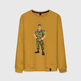 Мужской свитшот хлопок с принтом Бравый солдатик в Тюмени, 100% хлопок |  | Тематика изображения на принте: 