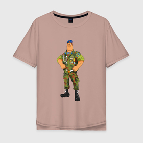 Мужская футболка хлопок Oversize с принтом Бравый солдатик в Тюмени, 100% хлопок | свободный крой, круглый ворот, “спинка” длиннее передней части | Тематика изображения на принте: 