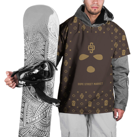 Накидка на куртку 3D с принтом Узор Monogramm Phantom Ski Mask (Dope Street Market) в Тюмени, 100% полиэстер |  | dope | балаклава | камуфляж | модные | узор | хайп | шмот