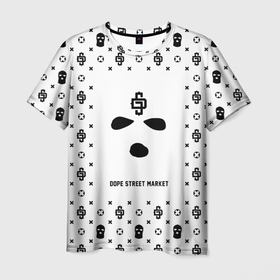 Мужская футболка 3D с принтом Узор White Phantom Ski Mask (Dope Street Market) в Курске, 100% полиэфир | прямой крой, круглый вырез горловины, длина до линии бедер | dope | балаклава | камуфляж | модные | узор | хайп | шмот