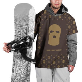Накидка на куртку 3D с принтом Узор Monogramm Ski Mask (Dope Street Market) в Тюмени, 100% полиэстер |  | Тематика изображения на принте: dope | балаклава | камуфляж | модные | узор | хайп | шмот