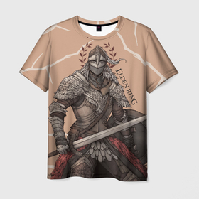 Мужская футболка 3D с принтом Воин в доспехах в Кировске, 100% полиэфир | прямой крой, круглый вырез горловины, длина до линии бедер | Тематика изображения на принте: ветви | воин | воин в доспехах | игра | рисунок | рыцарь
