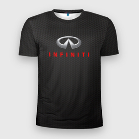 Мужская футболка 3D Slim с принтом infinity спорт в Белгороде, 100% полиэстер с улучшенными характеристиками | приталенный силуэт, круглая горловина, широкие плечи, сужается к линии бедра | Тематика изображения на принте: 2020 | auto | infinity | sport | авто | автомобиль | автомобильные | бренд | инфинити | марка | спорт