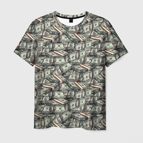 Мужская футболка 3D с принтом Пачки Долларов в Санкт-Петербурге, 100% полиэфир | прямой крой, круглый вырез горловины, длина до линии бедер | бабки | баксы | банк | банкноты | бизнес | богатство | бумажник | бюджет | валюта | взятка | деньги | доллары | евро | зарплат | золото | казино | капитал | касса | копилка | кошелёк | кредитка | купюры