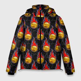 Мужская зимняя куртка 3D с принтом Биткоины   (Bitcoins) в Кировске, верх — 100% полиэстер; подкладка — 100% полиэстер; утеплитель — 100% полиэстер | длина ниже бедра, свободный силуэт Оверсайз. Есть воротник-стойка, отстегивающийся капюшон и ветрозащитная планка. 

Боковые карманы с листочкой на кнопках и внутренний карман на молнии. | bitcoin | ethere | альткоин | банк | бизнес | биткоин | блокчейн | богатство | виртуальная валюта | деньги | золото | интернет | капитал | кошелёк | криптовалюта | криптография | лайткоин | майнинг