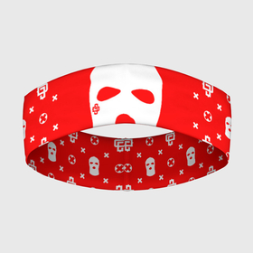 Повязка на голову 3D с принтом Узор Red Ski Mask (Dope Street Market) в Новосибирске,  |  | балаклава | модные | узор | хайп | шмот