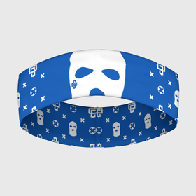 Повязка на голову 3D с принтом Узор Blue Ski Mask (Dope Street Market) в Курске,  |  | балаклава | модные | узор | хайп | шмот