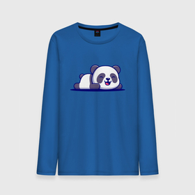 Мужской лонгслив хлопок с принтом Милашка панда   Cutie panda в Тюмени, 100% хлопок |  | bear | cutie | panda | paws | smile | лапы | медведь | милашка | панда | улыбка
