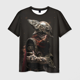 Мужская футболка 3D с принтом Воин Мелина в Петрозаводске, 100% полиэфир | прямой крой, круглый вырез горловины, длина до линии бедер | воин в доспехах | воин мелина | девушка | мелина | персонаж | рисунок | рыцарь