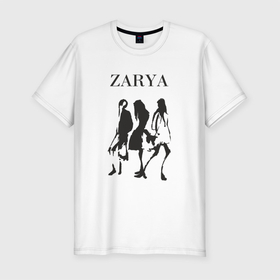 Мужская футболка хлопок Slim с принтом ZARyA в Санкт-Петербурге, 92% хлопок, 8% лайкра | приталенный силуэт, круглый вырез ворота, длина до линии бедра, короткий рукав | zara | zarya | абстракция | девушки | мем | мода | силуэты | черный