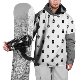 Накидка на куртку 3D с принтом Узор Mono White Dope Camo (Dope Street Market) в Санкт-Петербурге, 100% полиэстер |  | балаклава | камуфляж | модные | узор | хайп | шмот