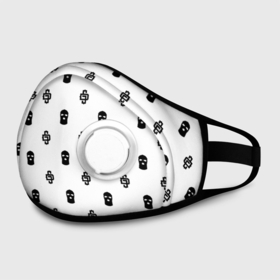 Маска из неопрена с принтом Узор Mono White Dope Camo (Dope Street Market) в Ухте, неопрен 100% | Форма огибающая нос. Резинки для ушей с дополнительной резинкой на затылке. Клапан для выдоха для активного дыхания при занятиях спортом. Эластичный материал маски и окантовки для лучшего растяжения и прилегания маски.  | балаклава | камуфляж | модные | узор | хайп | шмот