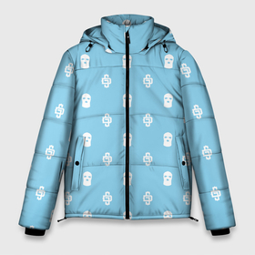 Мужская зимняя куртка 3D с принтом Узор Mono Sky Blue Dope Camo (Dope Street Market) в Санкт-Петербурге, верх — 100% полиэстер; подкладка — 100% полиэстер; утеплитель — 100% полиэстер | длина ниже бедра, свободный силуэт Оверсайз. Есть воротник-стойка, отстегивающийся капюшон и ветрозащитная планка. 

Боковые карманы с листочкой на кнопках и внутренний карман на молнии. | балаклава | камуфляж | модные | узор | хайп | шмот