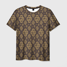 Мужская футболка 3D с принтом Узор Monogramm Pattern Dope Camo (Dope Street Market) , 100% полиэфир | прямой крой, круглый вырез горловины, длина до линии бедер | Тематика изображения на принте: балаклава | камуфляж | модные | узор | хайп | шмот