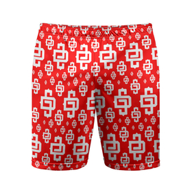 Мужские шорты спортивные с принтом Узор Red Pattern Dope Camo (Dope Street Market) ,  |  | Тематика изображения на принте: балаклава | камуфляж | модные | узор | хайп | шмот