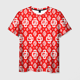 Мужская футболка 3D с принтом Узор Red Pattern Dope Camo (Dope Street Market) , 100% полиэфир | прямой крой, круглый вырез горловины, длина до линии бедер | Тематика изображения на принте: балаклава | камуфляж | модные | узор | хайп | шмот