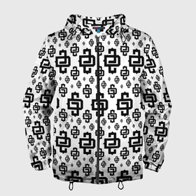 Мужская ветровка 3D с принтом Узор White Pattern Dope Camo (Dope Street Market) в Тюмени, 100% полиэстер | подол и капюшон оформлены резинкой с фиксаторами, два кармана без застежек по бокам, один потайной карман на груди | балаклава | камуфляж | модные | узор | хайп | шмот