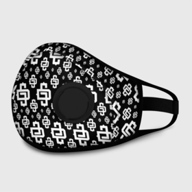 Маска из неопрена с принтом Узор Black Pattern Dope Camo (Dope Street Market) в Ухте, неопрен 100% | Форма огибающая нос. Резинки для ушей с дополнительной резинкой на затылке. Клапан для выдоха для активного дыхания при занятиях спортом. Эластичный материал маски и окантовки для лучшего растяжения и прилегания маски.  | балаклава | камуфляж | модные | узор | хайп | шмот