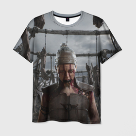 Мужская футболка 3D с принтом Сенуа Hellblade 2 , 100% полиэфир | прямой крой, круглый вырез горловины, длина до линии бедер | demon | games | god | hell | hellblade 2 | micosoft | myth | ninja | saga | scandinavia | senuas | theory | vikings | xbox | ад | бог | викинги | демон | игры | иксбокс | майкрософт | миф | сенуа | скандинавия