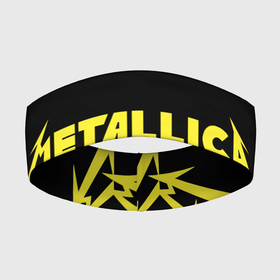 Повязка на голову 3D с принтом The emblem of a rock band Metallica ,  |  | metallica | rock | металллика | музыка | музыкальный рок | рок | рок группа | роккеры